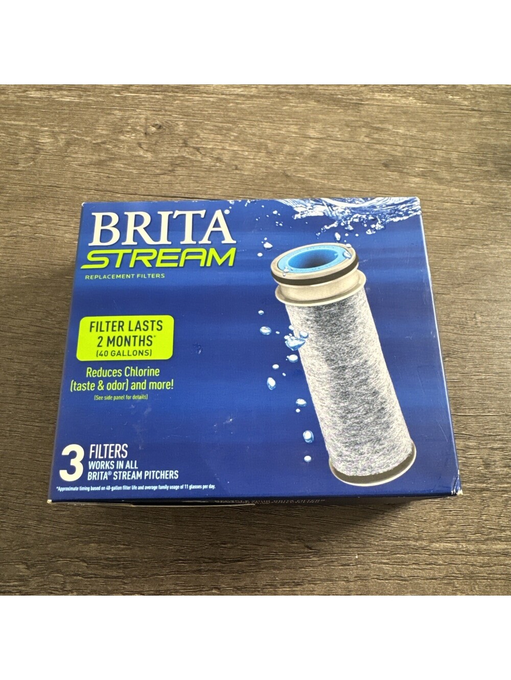 Brita Stream Replacement Water Filters 3-Pack Pitcher Filters 40 Gallon NEW